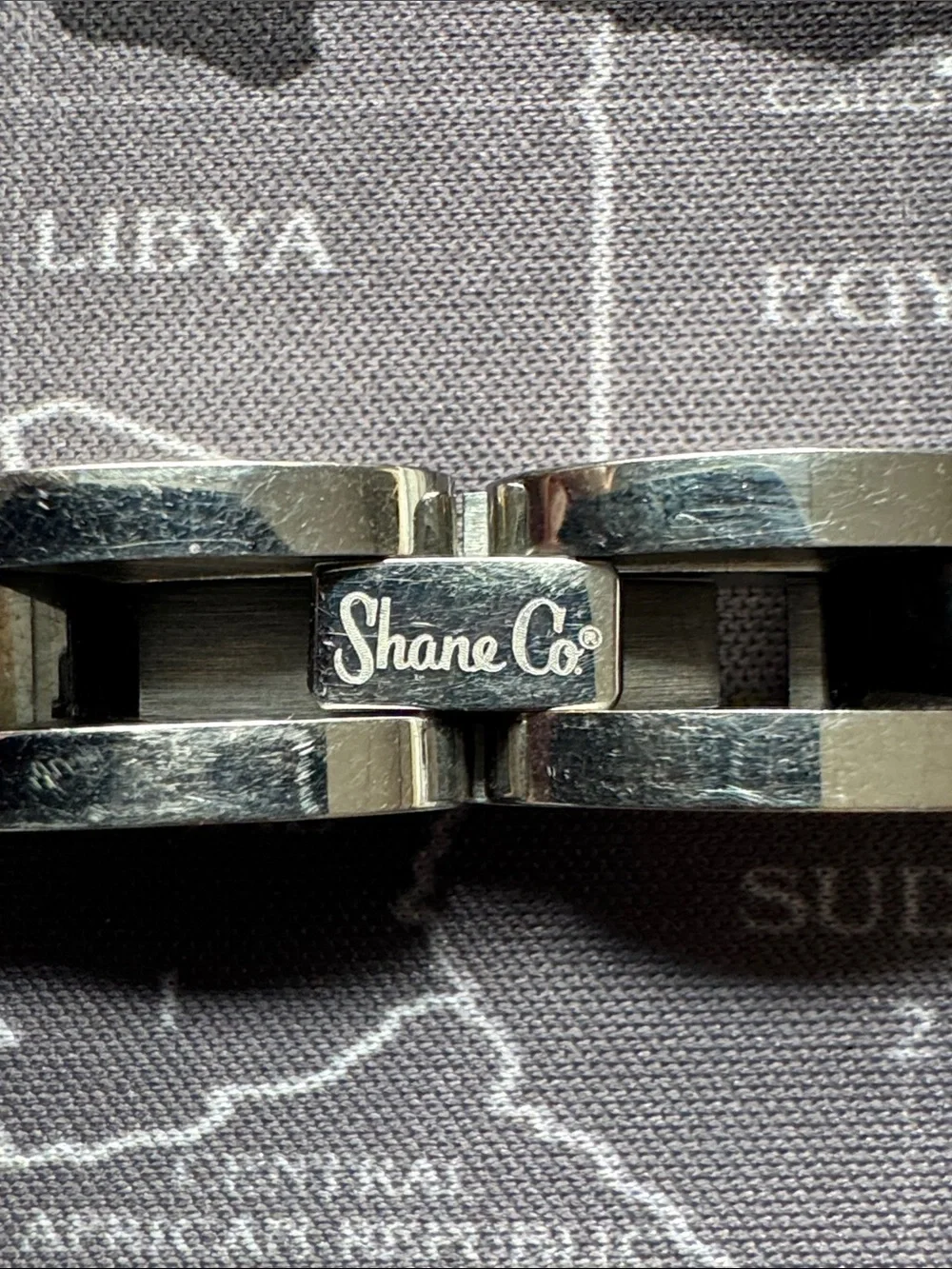 Men's Black and Silver Two-Tone Stainless Link Bracelet